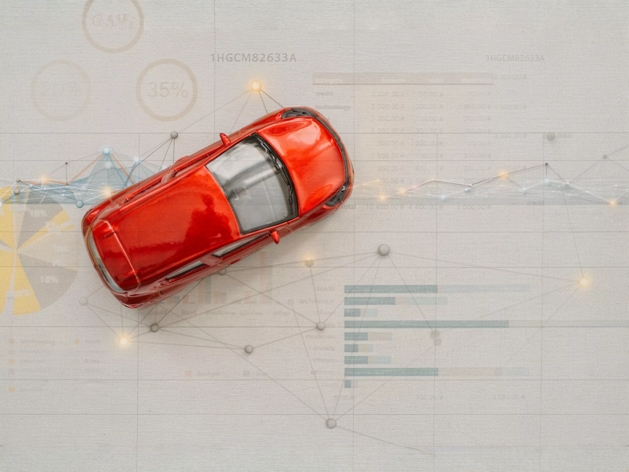 Automotive consumer data showing vehicle linked to household and ownership data relationships